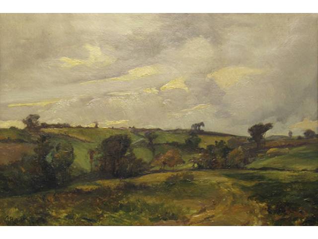 John Vivian Robertson (País de Gales) O.S.T. - 25,5 x 35,5 cm “Paisagem” ass. CIE,1941- artista não identificado