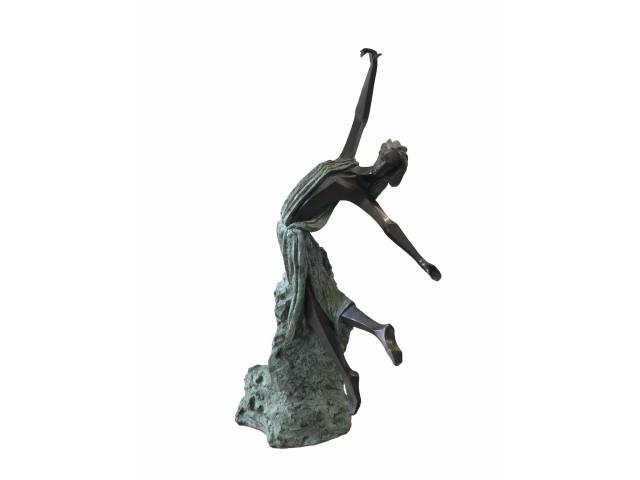 Antonio Santos Lopes escultura em bronze 95 x 49 x 16 cm "Mulher" ass e datada 1984, t / VI