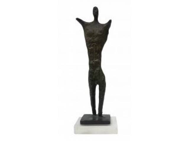 Francisco Stockinger escultura em bronze 24 x 8 x 6 cm "Torso Masculino" tiragem 8/25